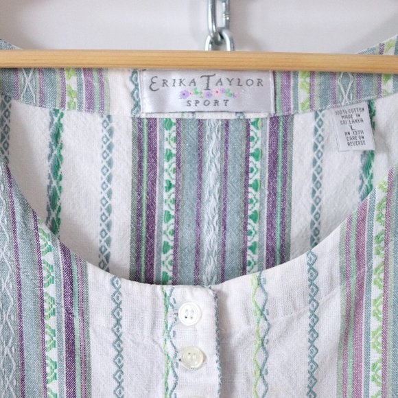 ❌SOLD❌vintage 90s woven stripe jumper dress - Picture 10 of 12